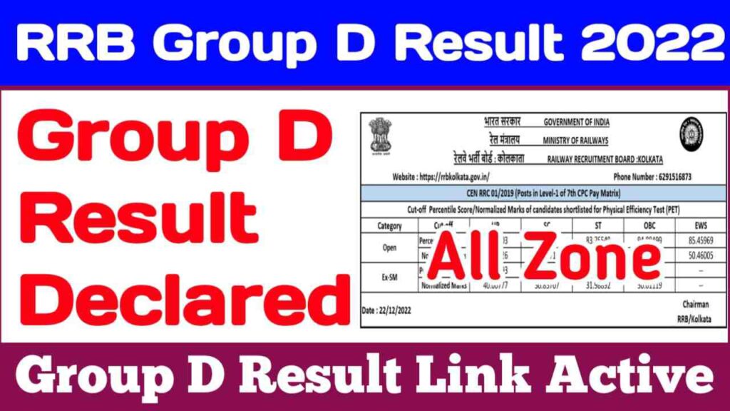 RRB Group D Result 2022 Out Sarkari Result How to Check RRC Group D